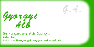 gyorgyi alb business card